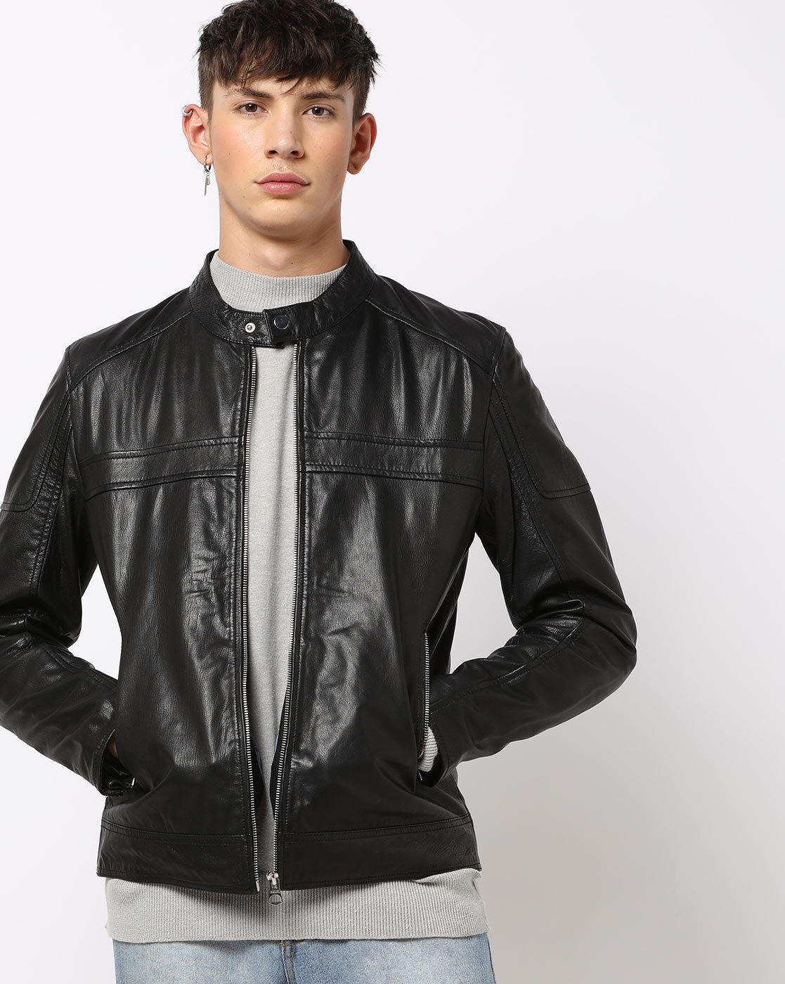 roadies black leather jacket