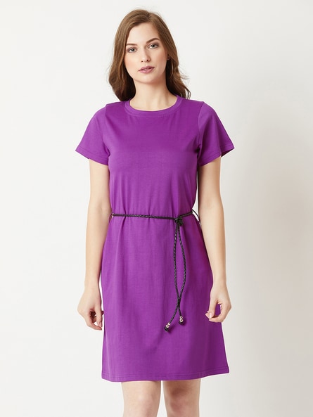 casual purple dress