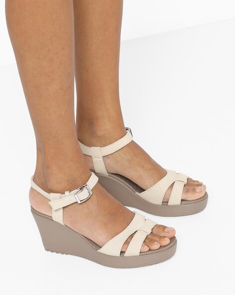 crocs ankle strap wedge