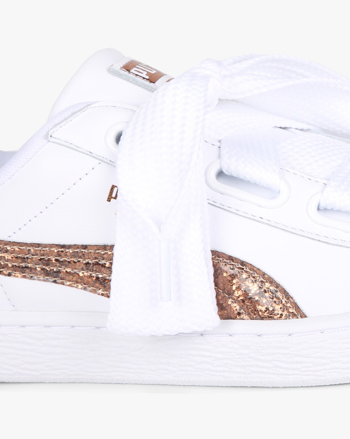 Puma basket heart sale rose gold