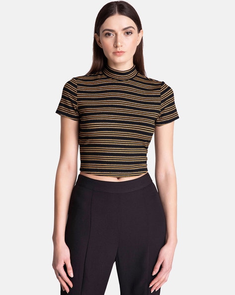 yellow and black top womens