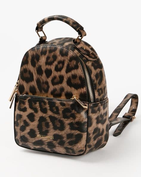 small leopard print backpack