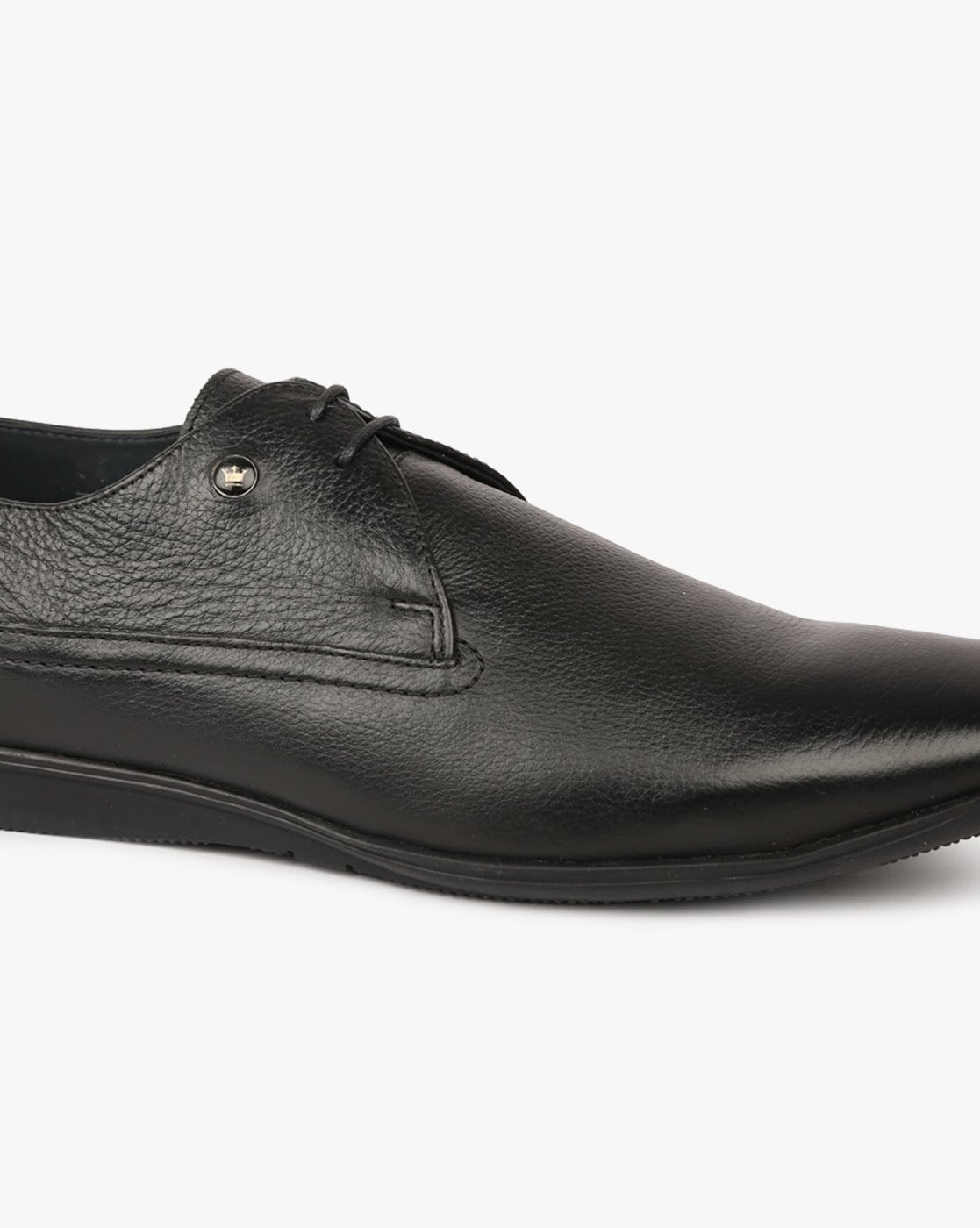 Louis Philippe Men's Black Derby Shoes