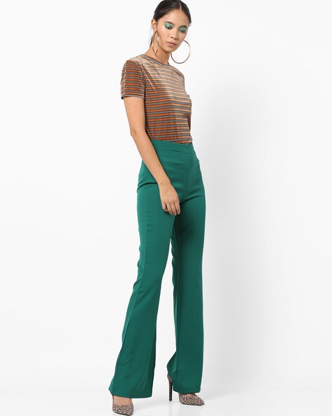 Buy Green Trousers & Pants for Women by TRENDYOL Online