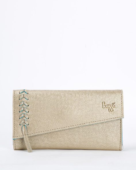 Textured Bi-Fold Wallet with Detachable Strap