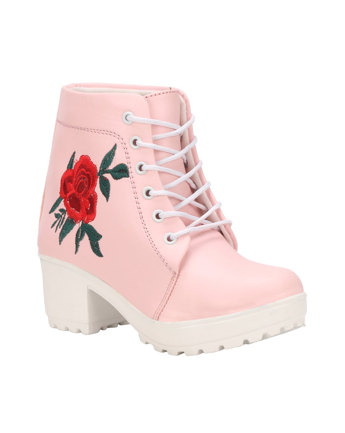 pink floral boots