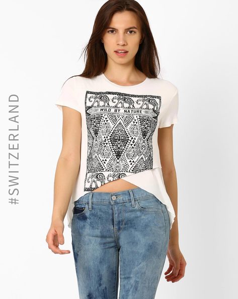 Cropped Printed T-Shirt  TALLY WEiJL Switzerland