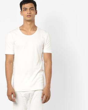 mens white thermal vests
