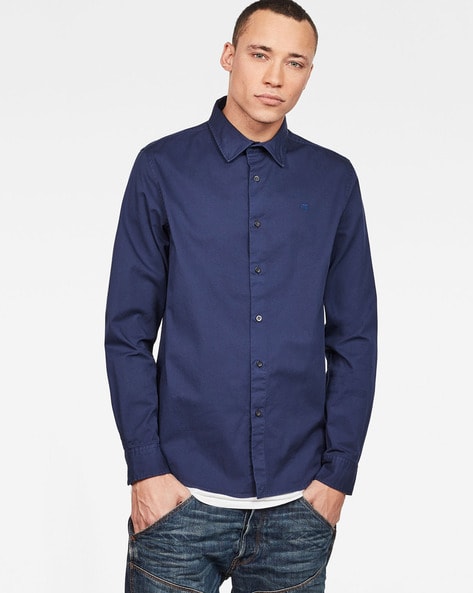 g star navy blue shirt