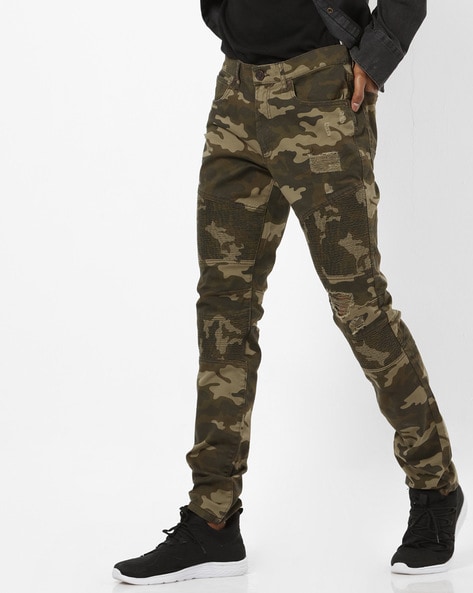 camouflage print pants