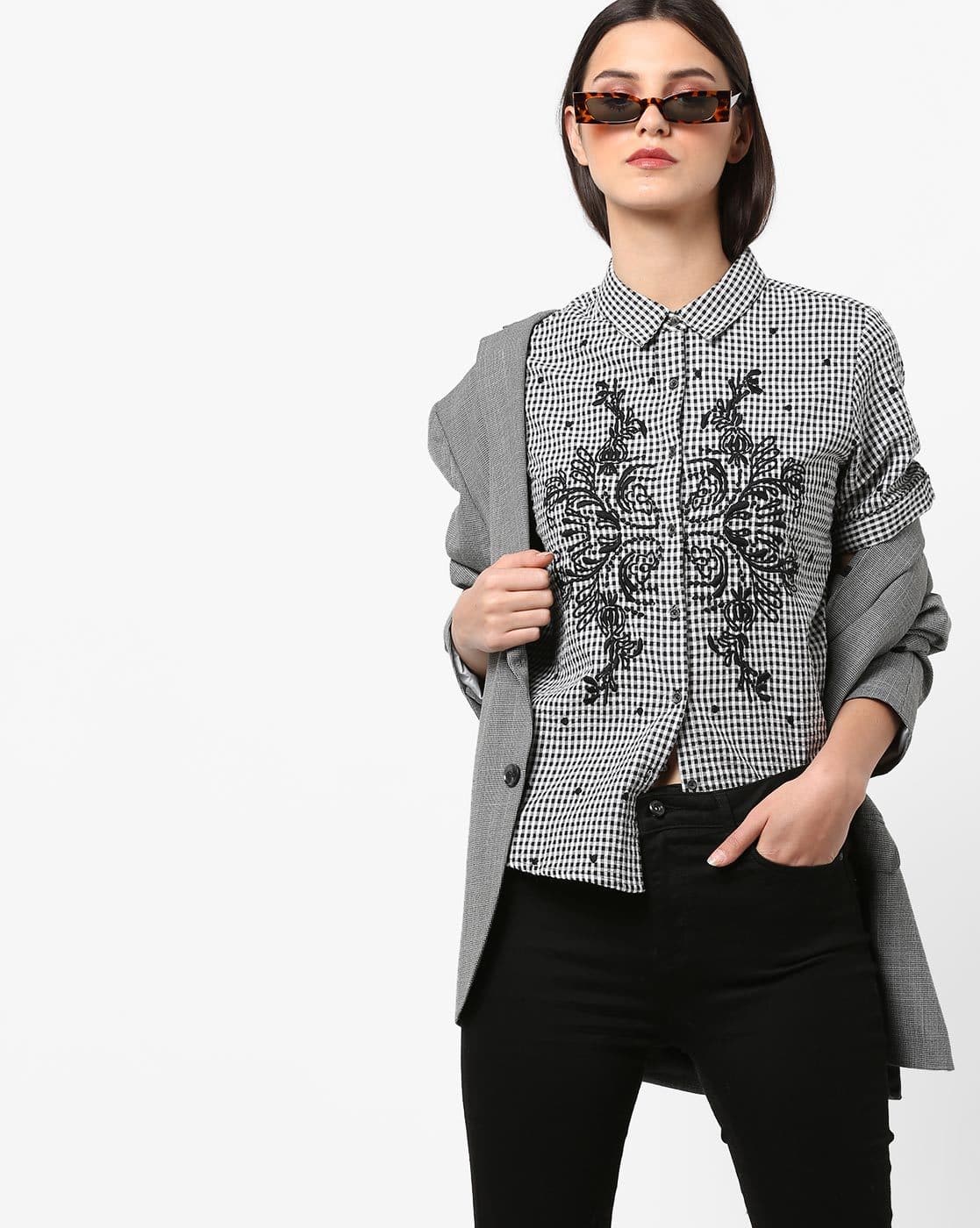 PROJECT G/R UPSIDE-DOWN CHECKED SHIRTS Project GR Reversible