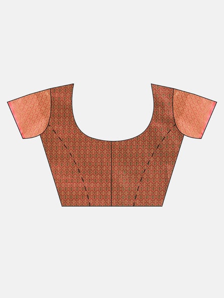Checked Zari Woven Saree (Image - 3)