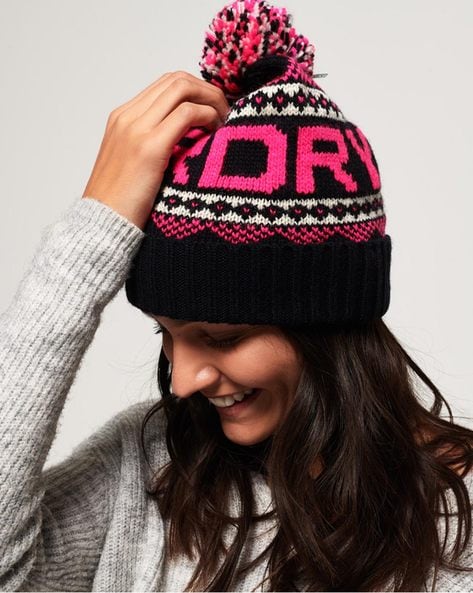 superdry pom pom hat