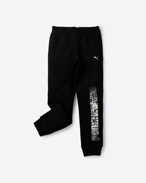 girls black track pants