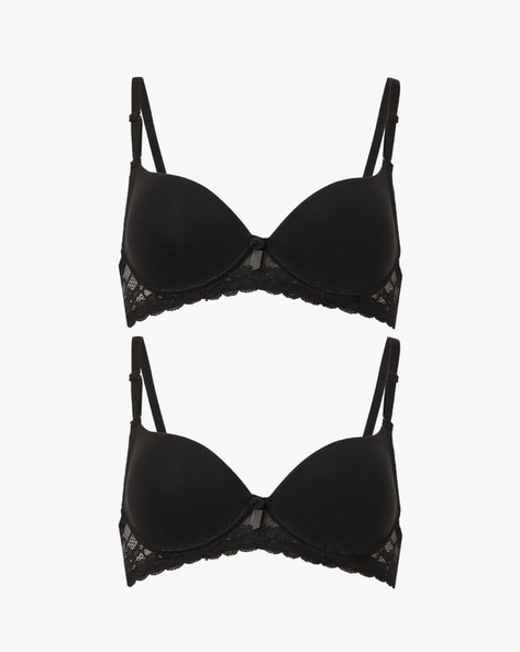 Buy Zivame Padded Wired 3/4th Coverage T-Shirt Bra - Anthracite at Rs.450  online, Bra online