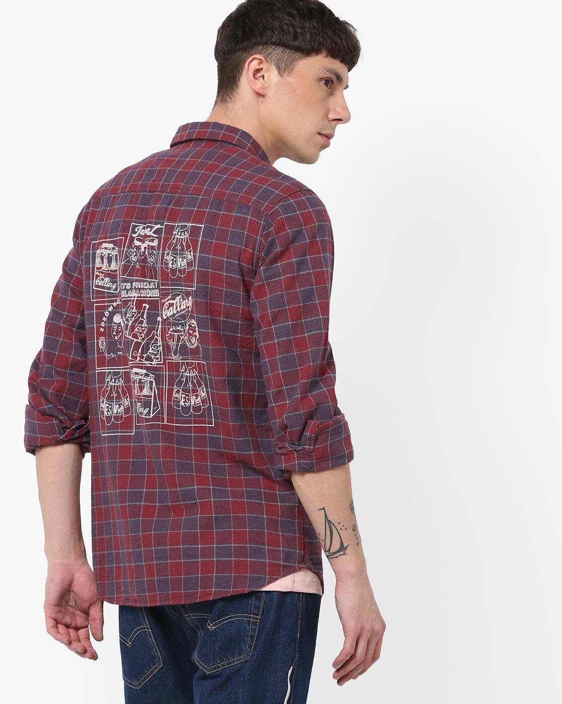 Buy Maroon Shirts for Men by AJIO 