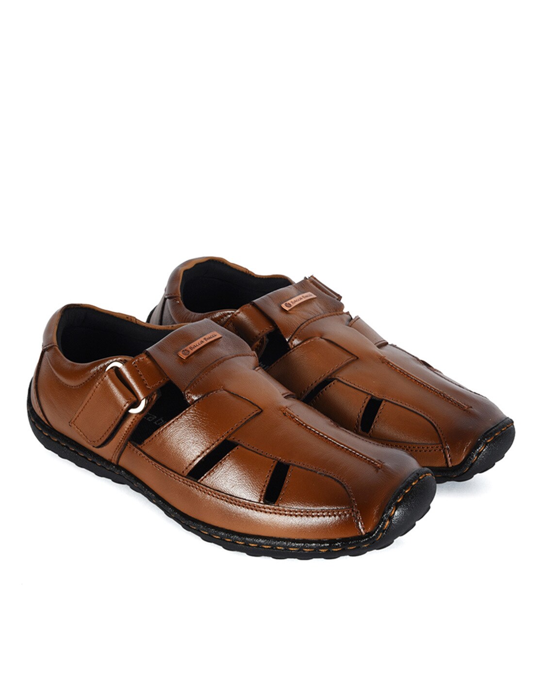 Buy Tan brown Sandals for Men by Bacca 