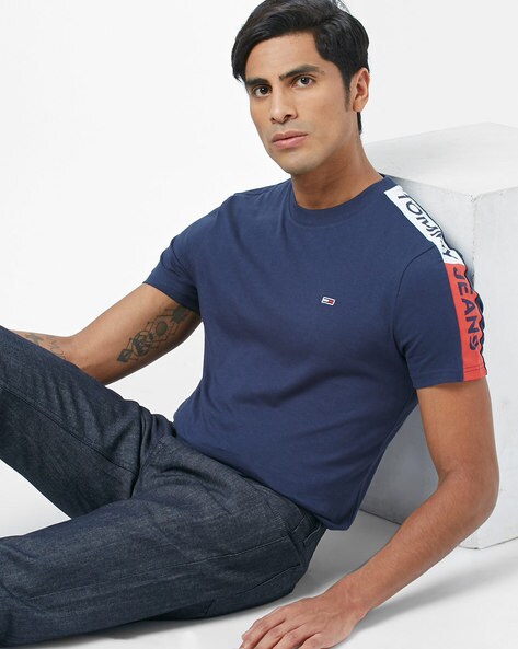 Slim Fit Crew-Neck T-shirt with Branding