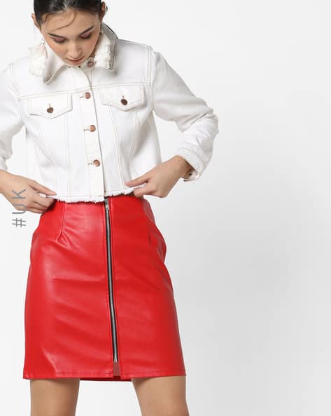 Pencil Skirt with Zip Closure