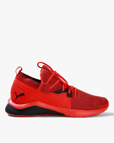 puma red colour shoes
