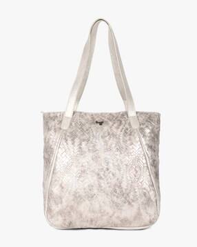 Looking For Baggit On 20 71 Limited Period Brands Silver Totes Hobos Textured Tote Bag With Double Handles