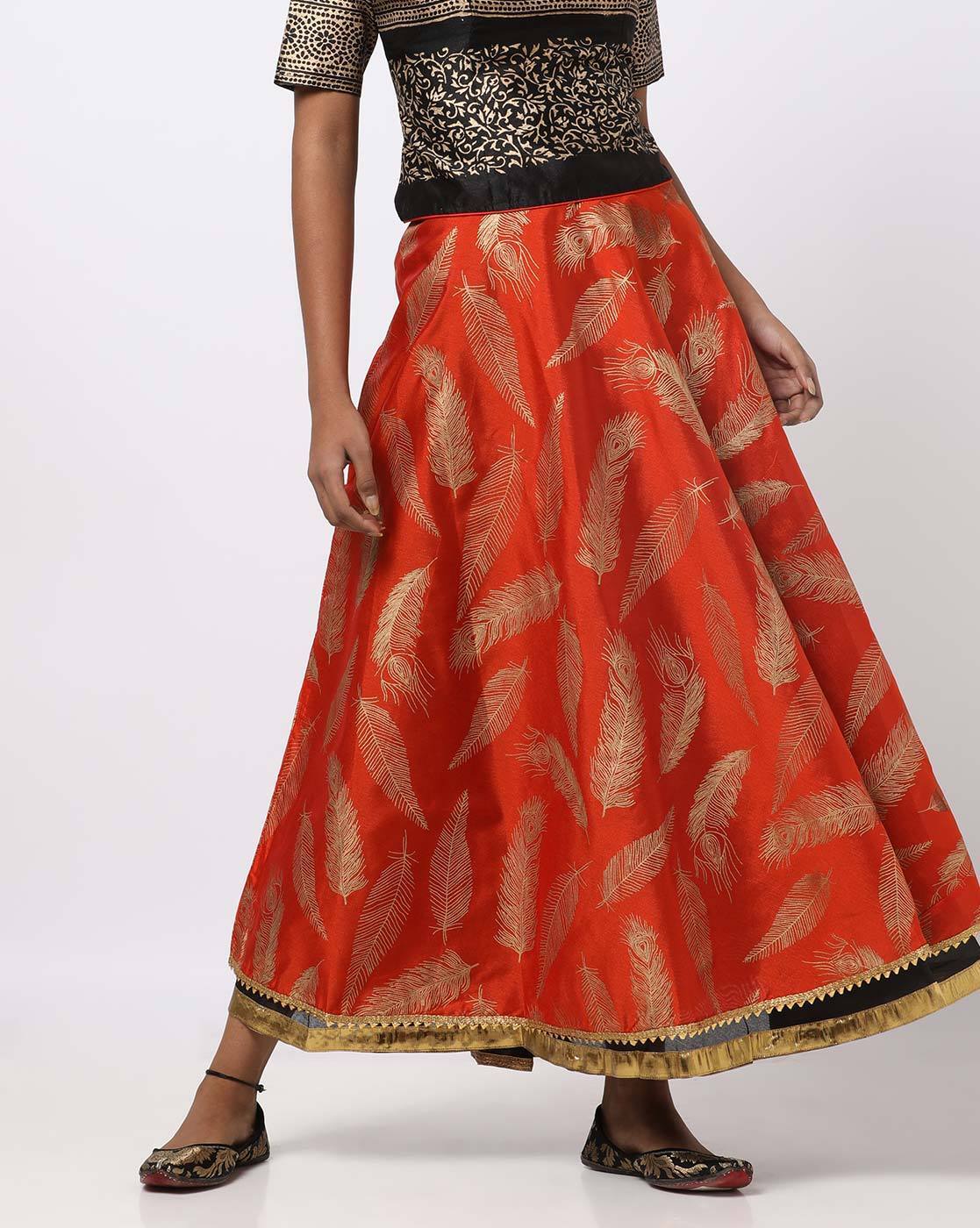 Buy Orange Skirts Ghagras For Women By Ira Soleil Online Ajio Com Online shopping review with kinjal. ajio