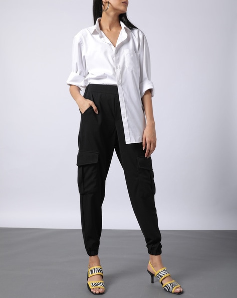 Buy Black Trousers  Pants for Women by Hailys Online  Ajiocom