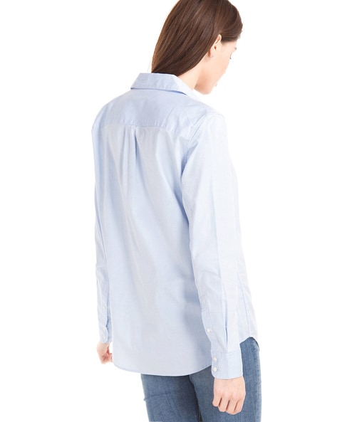 Gap fitted boyfriend clearance oxford shirt