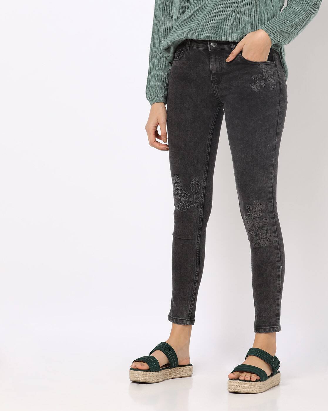 Buy Grey Jeans Jeggings For Women By Freakins Online Ajio Com