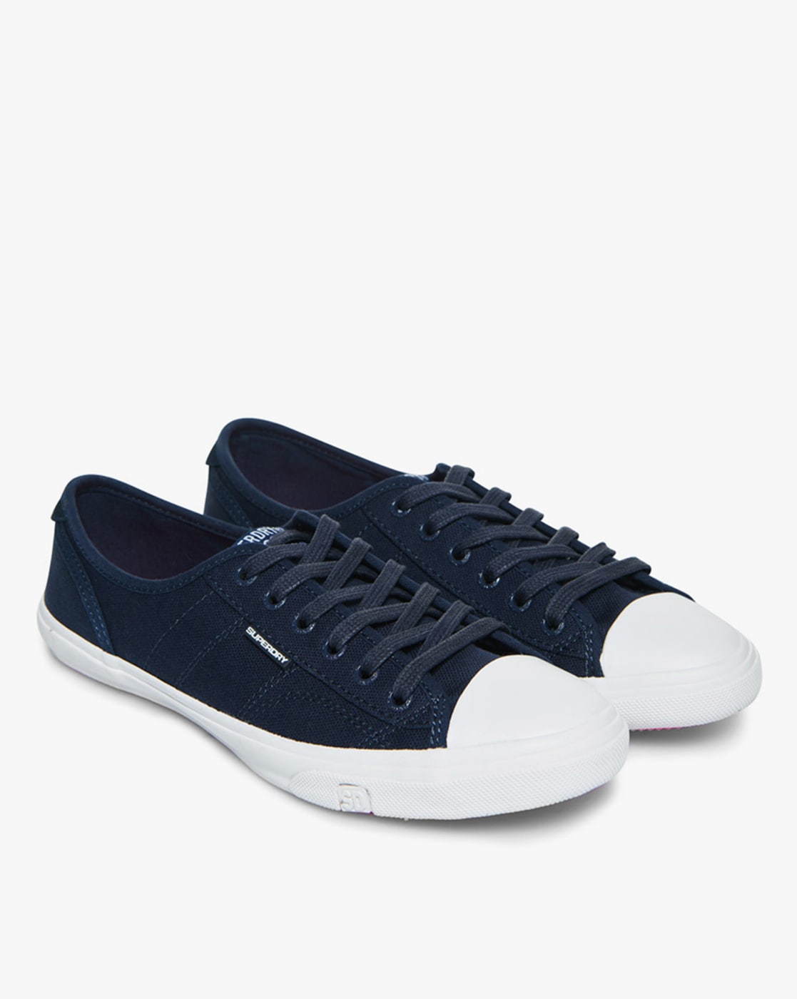 Cheap Womens Blue Superdry Classic Low Pro Vegan Sneaker | Soletrader Outlet