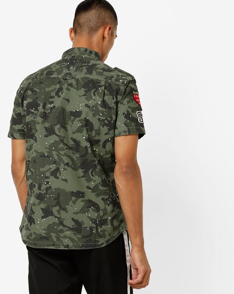 Army Tropics Regular Fit Shirt with Flap Pockets