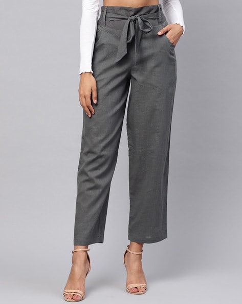 Buy Olive Green Trousers & Pants for Women by FUELLE Online | Ajio.com