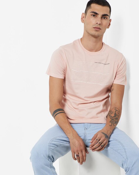 Pastel pink t shirt clearance mens