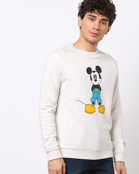 white mickey mouse sweatshirt