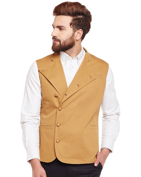 Hypernation solid sale men's waistcoat