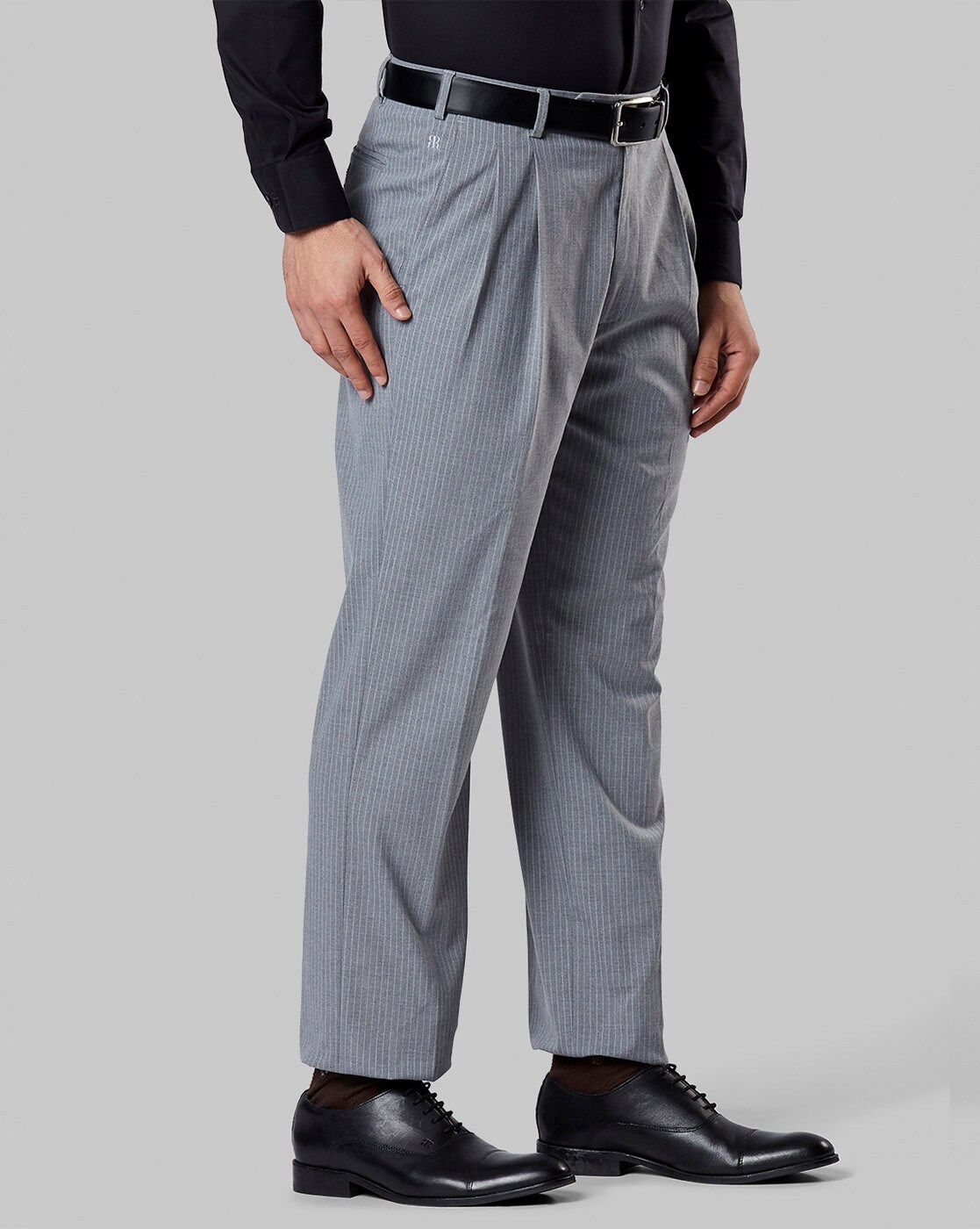 Buy Raymond Raymond Men Classic Wrinkle Free Pleated Trousers at Redfynd