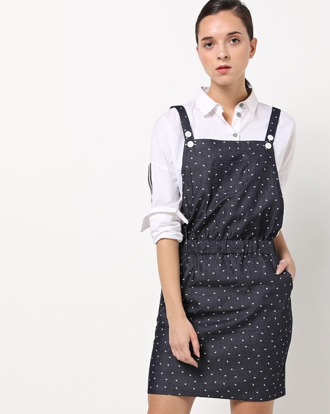 dungaree dress ajio