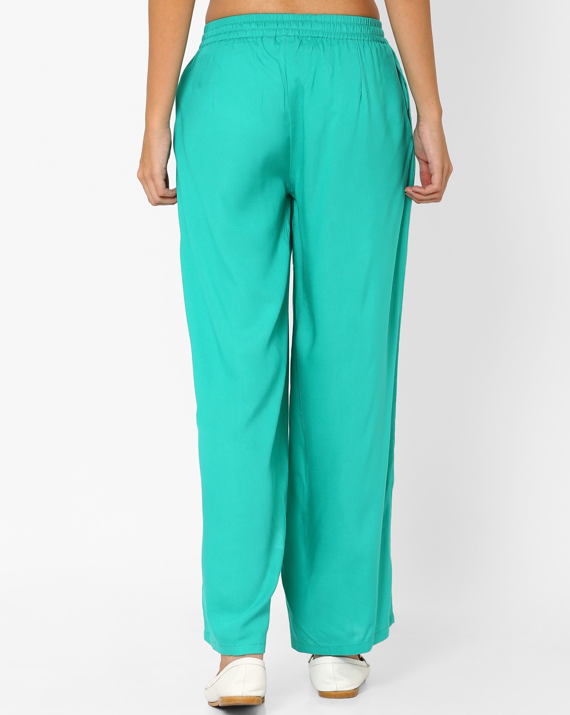 Buy Creamcoloured Trousers  Pants for Women by AJIO Online  Ajiocom