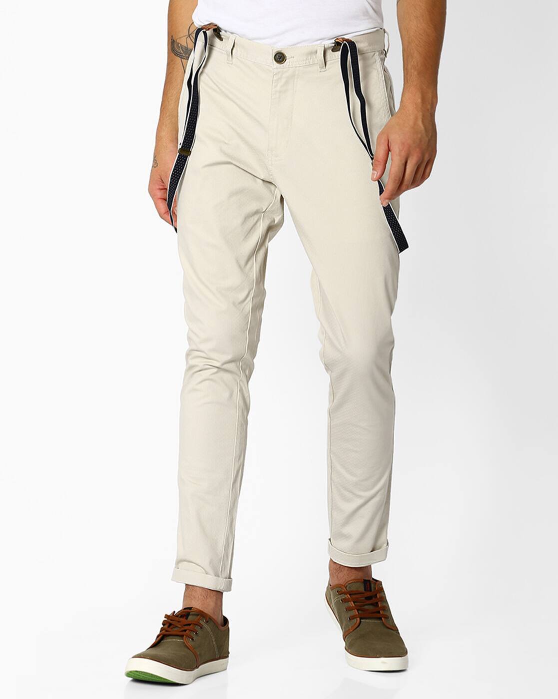Buy Beige Trousers \u0026 Pants for Men by 