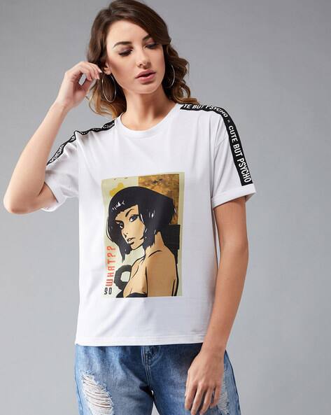 MISS CHASE Graphic Print crew-Neck T 
