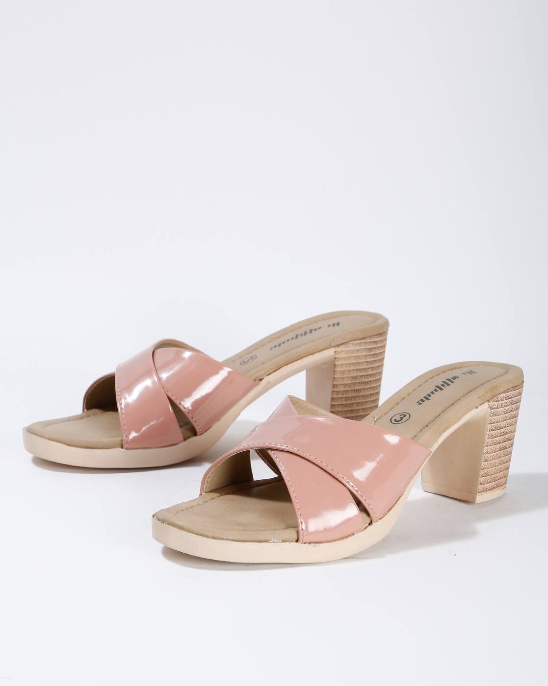 nude criss cross sandals