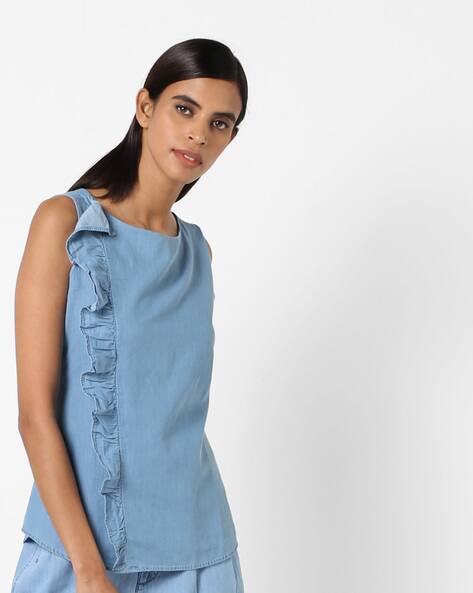denim top for ladies
