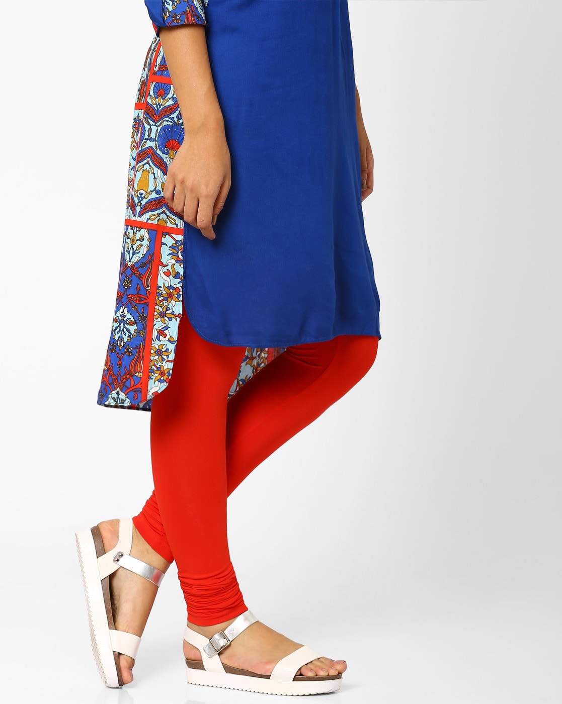 Jaipur Kurti Women Navy Blue Solid Cotton Lycra Leggings S in Jaipur at  best price by Jaipur Kurti - Justdial