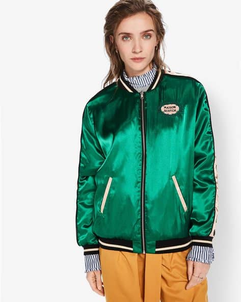 Textured Reversible Varsity Jacket