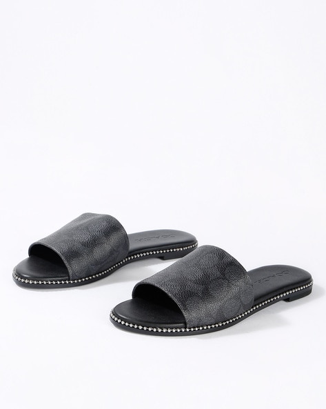 Buy Black Flat Sandals for Women by Coach Online 