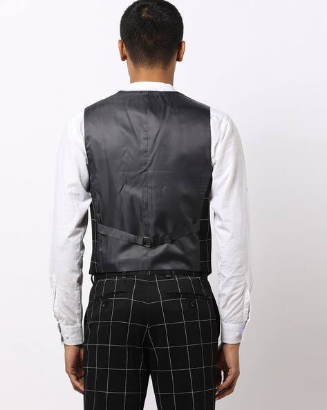 black collared waistcoat