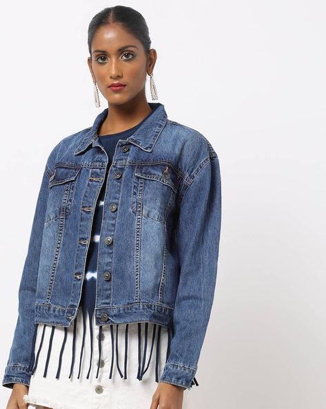 denim jacket for women ajio