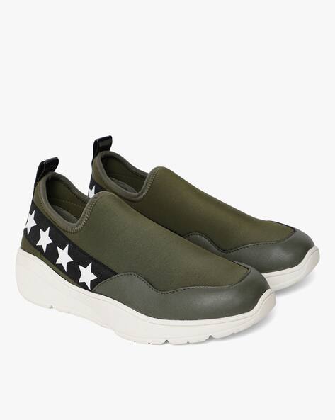 green steve madden slip ons