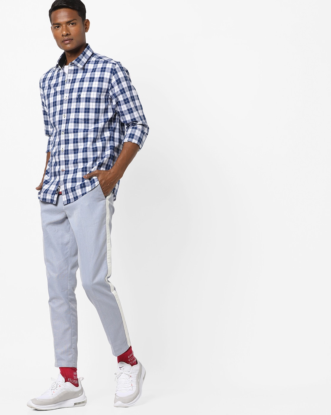 FLYING MACHINE Men Checkered Casual Red Shirt - Buy FLYING MACHINE Men  Checkered Casual Red Shirt Online at Best Prices in India | Flipkart.com