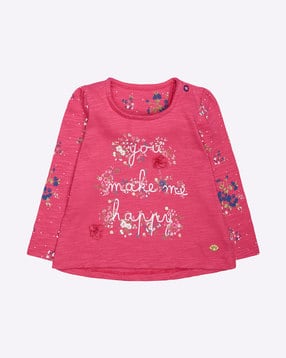 mothercare Floral Print T-shirt with Rosette-picture-51